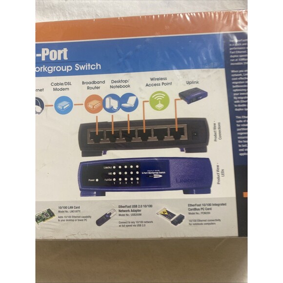 Linksys 10/100 Mbps 5-Pirt Workgroup Switch - EZXS55W - Picture 4 of 6